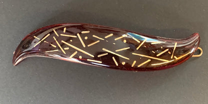 Mid Century Tortoiseshell and Gold 10.5cm Hair Clip.