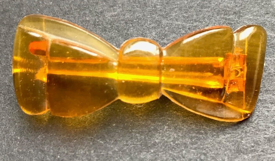 Sunny Golden Yellow 1950s Lucite Bow Hair Clip
