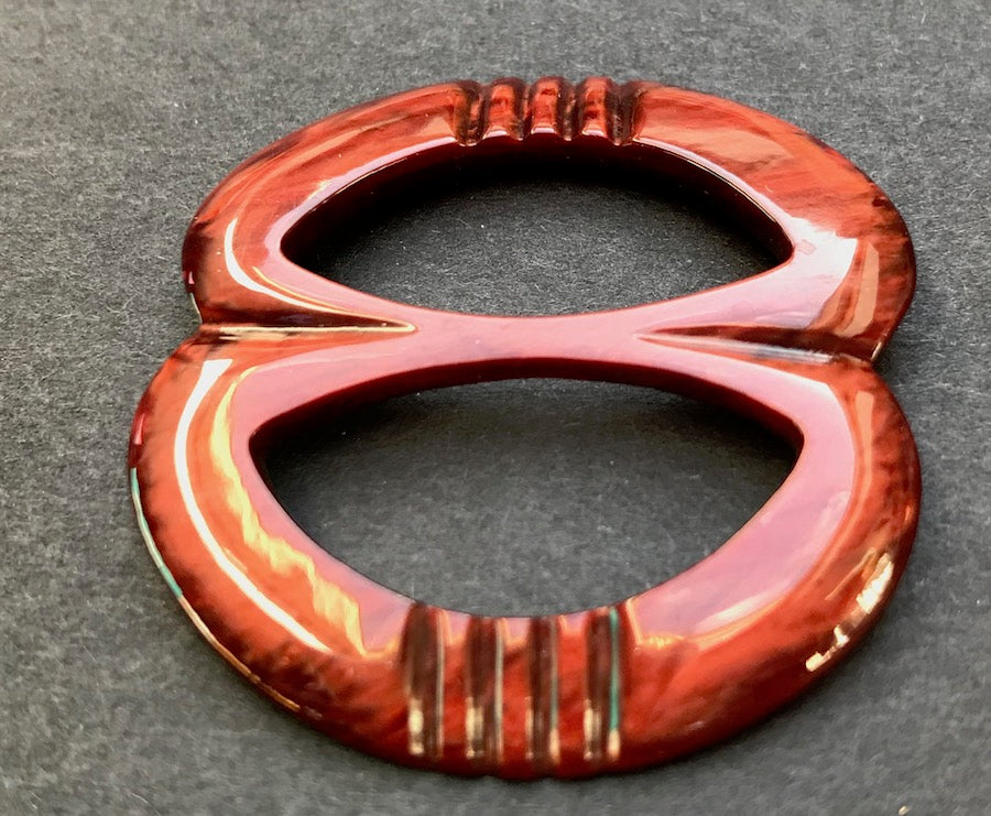 Chestnut Brown 1940s 4cm Buckle  for 2.5cm Belt.