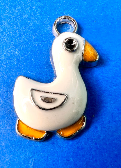 Jolly 2cm Enamel Duck Charm / Pendant