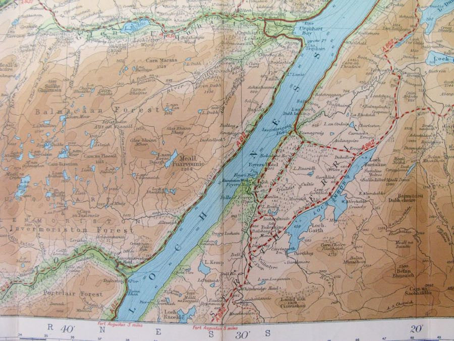 1926 Bartholomew’s Map of Central Ross