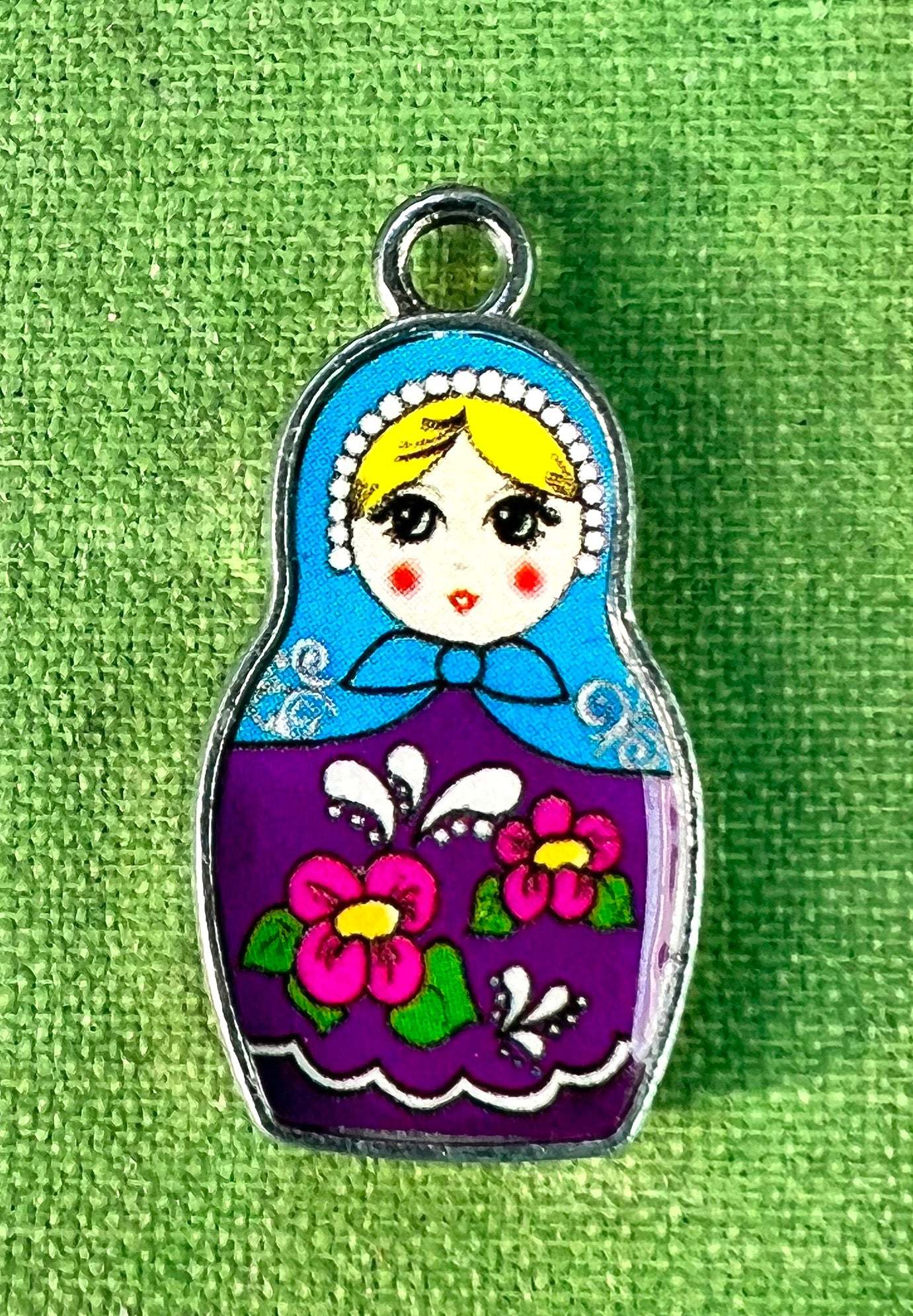Delightful Russian Doll Enamel Charms / Pendants - 2.4cm tall - Choice of Colours