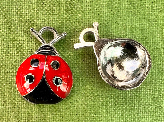 Vibrant Enamel Ladybird 1.6cm Charm / Pendant