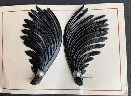 Angel Wings for your Ears... Wonderful Vintage Clip On Earrings