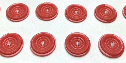 36 Coral Pink Simple and Satisfying Vintage 1.4cm Buttons