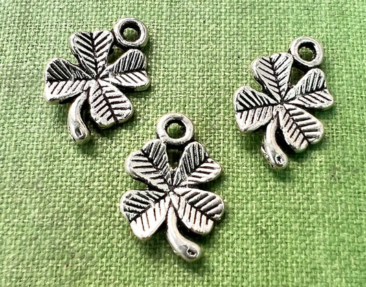 3 Four Leaf Clover 1.2cm Charms