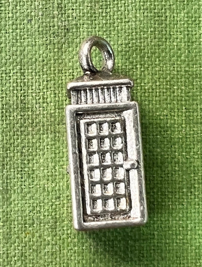 3D Police Box  Charm / Pendant 2cm