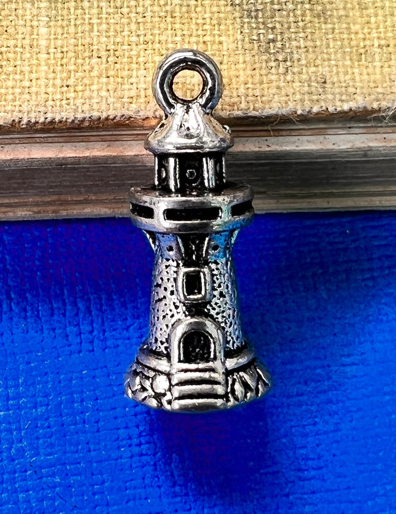 Tiny 2cm tall Lighthouse Charm / Pendant 1.4cm