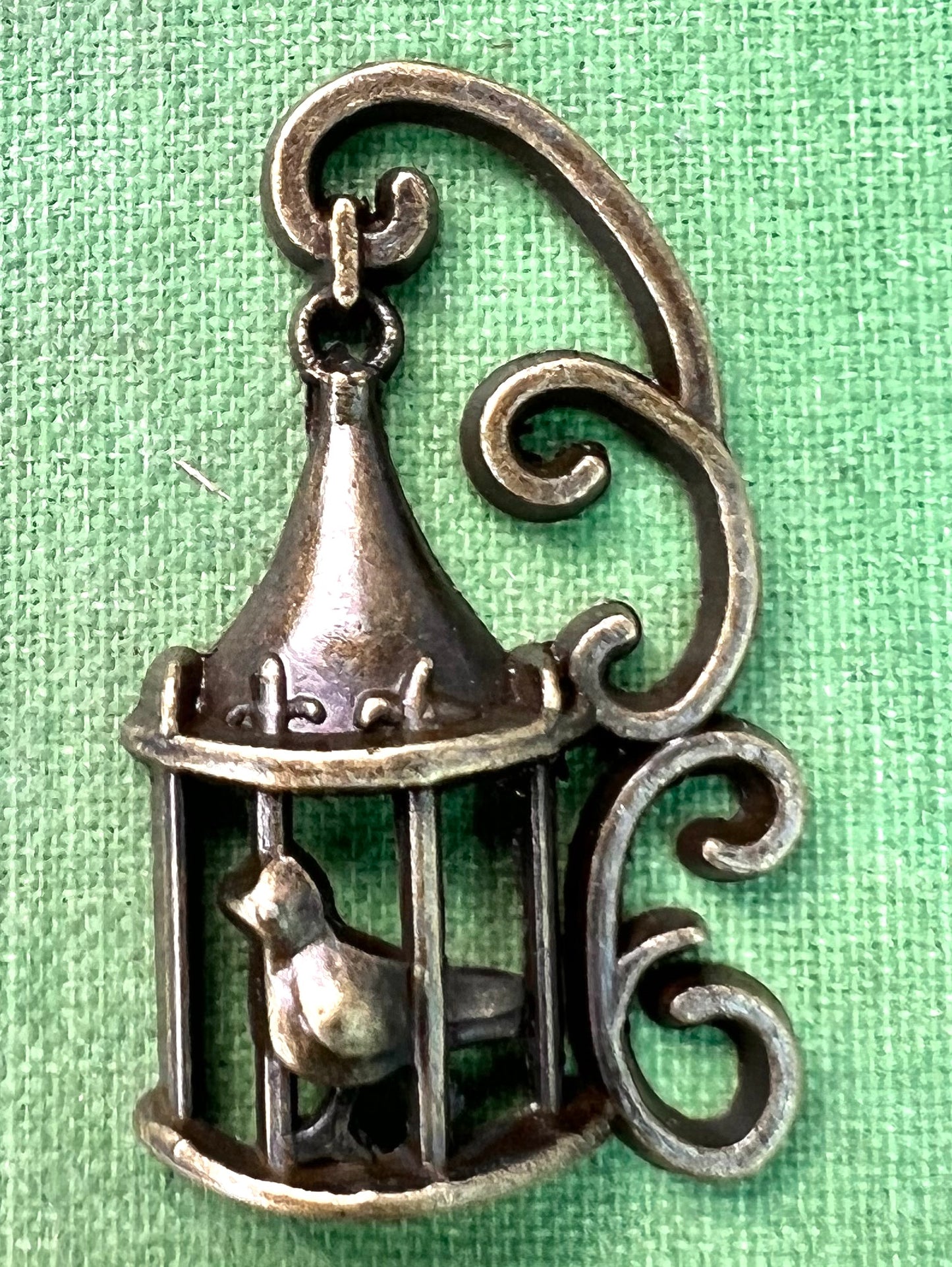3.5cm Bronze Birdcage  Charm / Pendant