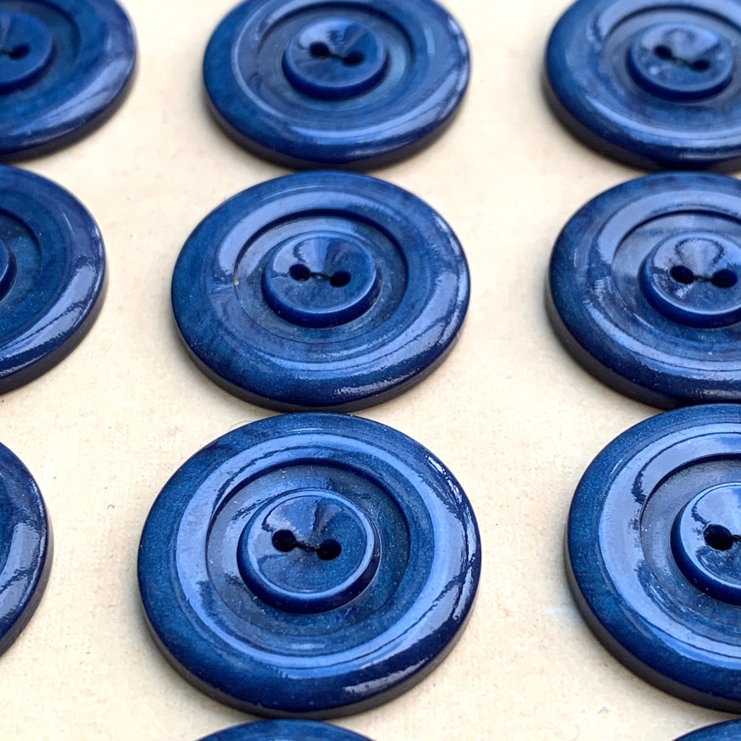 Intense Cobalt Blue 2.2cm or 1.7cm Vintage  Buttons