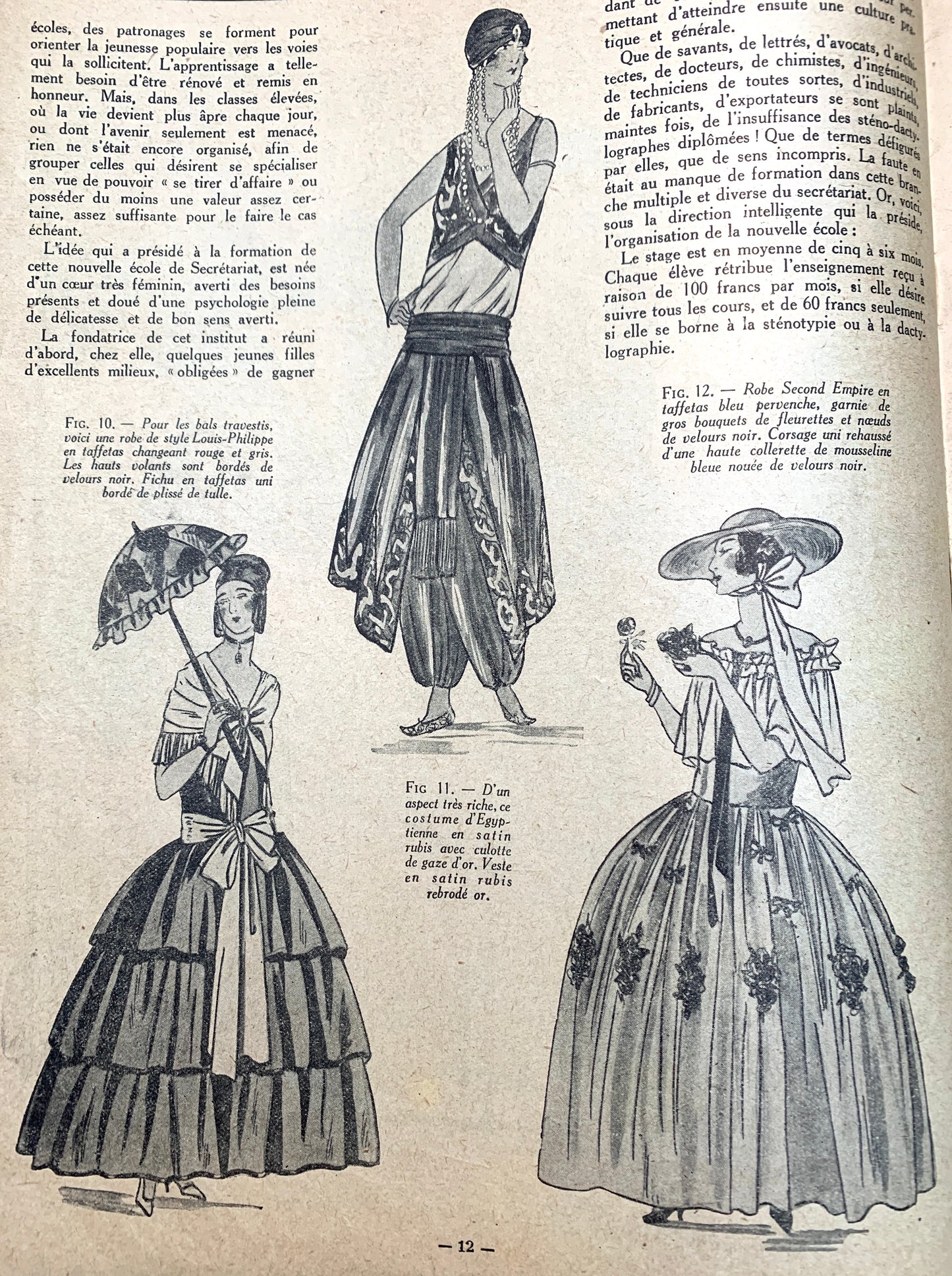 1920s Fancy Dress Costumes and Ski Wear in February 1926 French Review "La Femme Chez Elle"