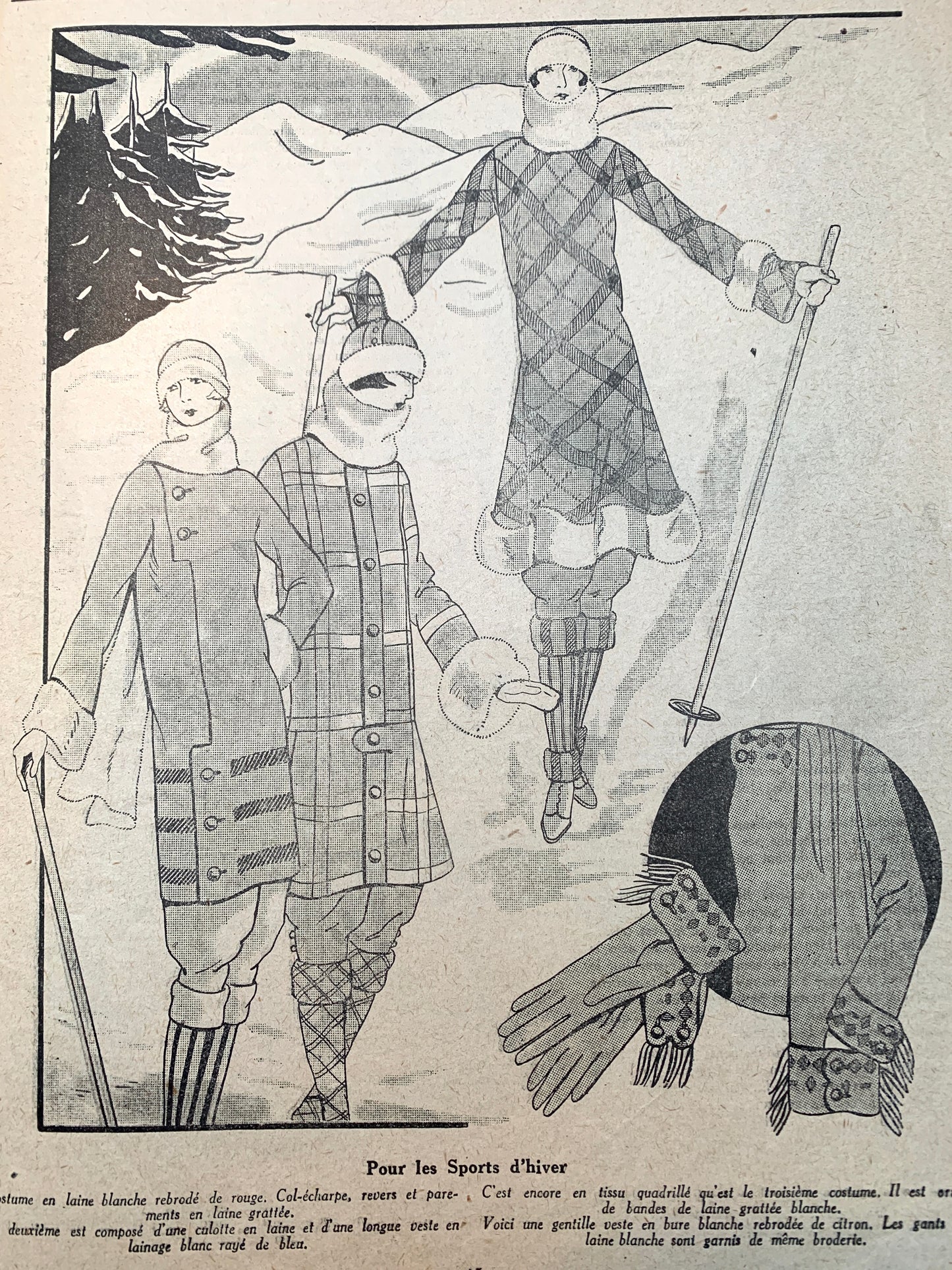 1920s Fancy Dress Costumes and Ski Wear in February 1926 French Review "La Femme Chez Elle"