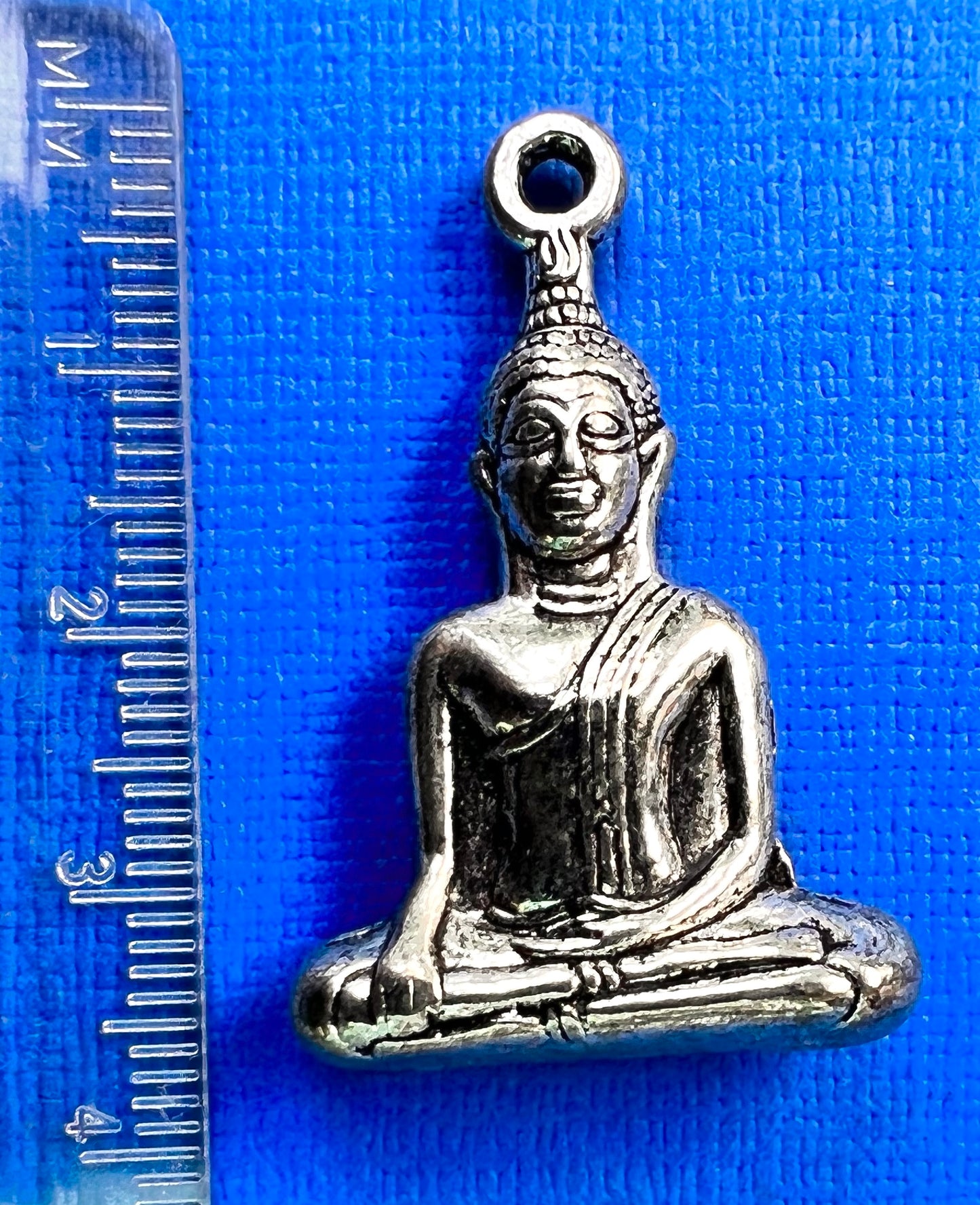 3.5cm Silver Tone 3D Buddha Pendant