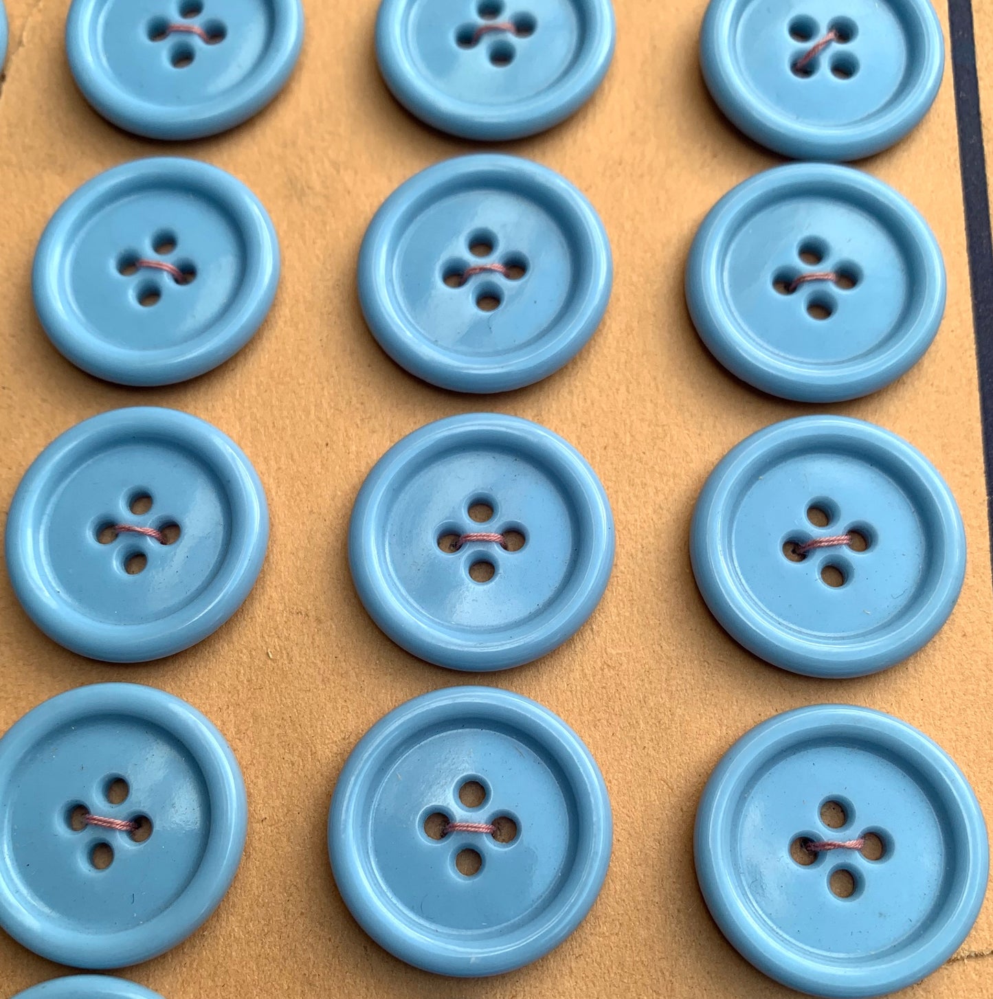 Perfect in their Simplicity.. Vintage Powder Blue 2cm  Buttons