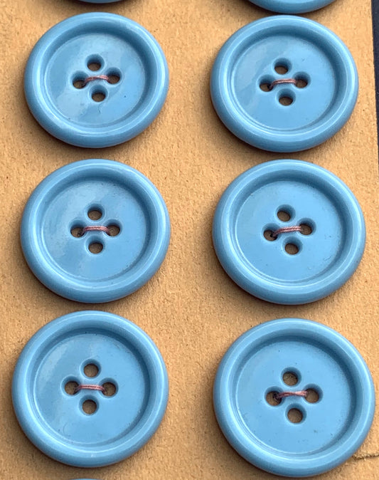 Perfect in their Simplicity.. Vintage Powder Blue 2cm  Buttons