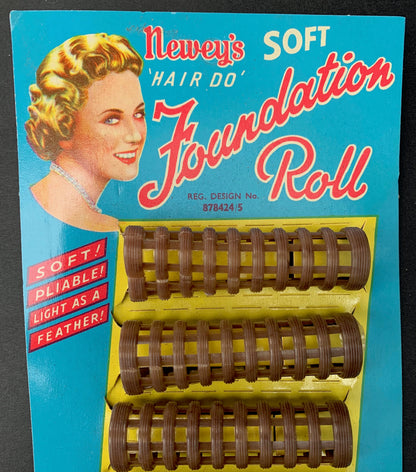 1950's Newey's "Hair Do" FOUNDATION ROLL Hair Rollers / Curlers - 2 Sizes