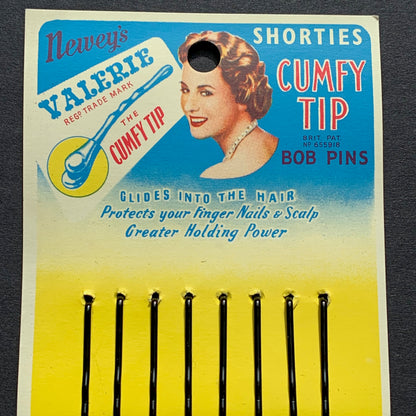 1940s Made in England  VALERIE Shorties CUMFY TIP BOB PINS
