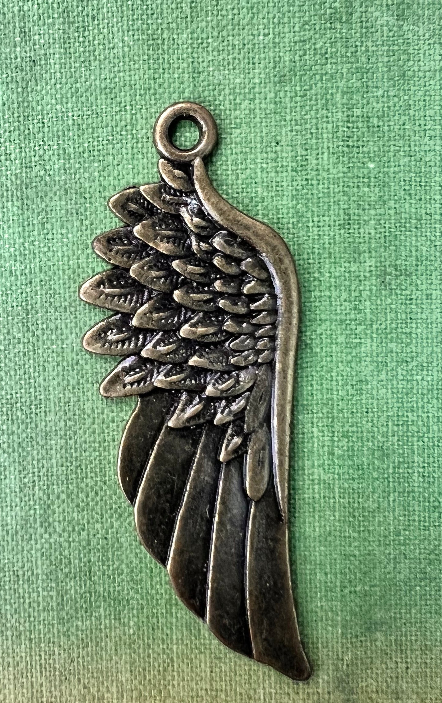 Big 5cm Bronze Wing  Charm / Pendant