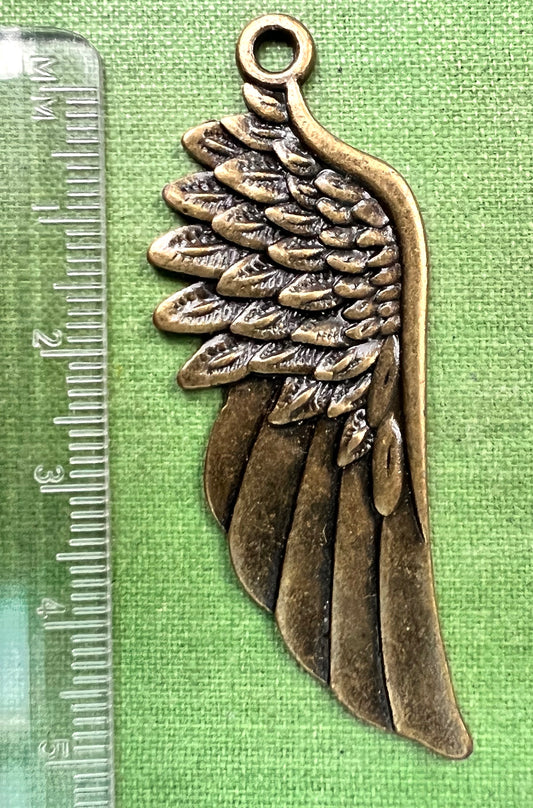 Big 5cm Bronze Wing  Charm / Pendant