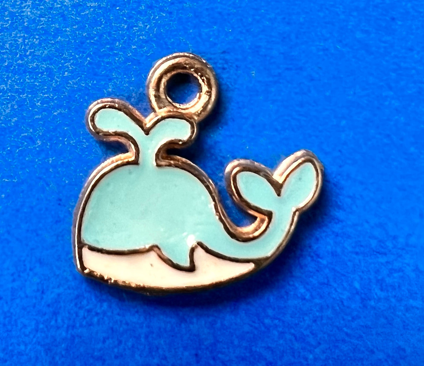 Jaunty 1.4cm Enamel Whale Charm / Pendant