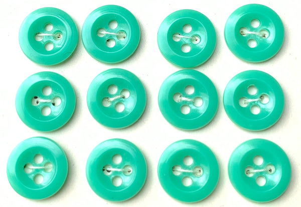 12 Fresh Spearmint 1cm, 1.4cm or 1.8cm Vintage Buttons