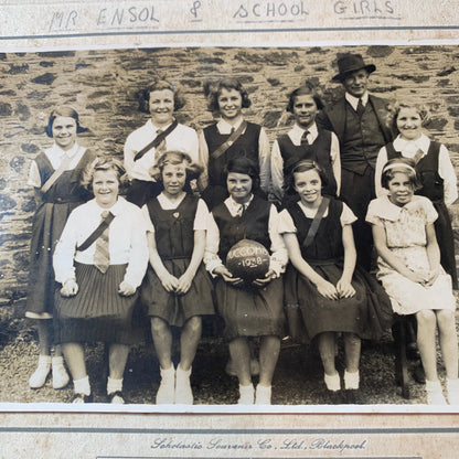 Two 1938 School Photos Mr ENSOL with the Girls and Mr ENSOL with the Boys, HUCCOMBE DEVON