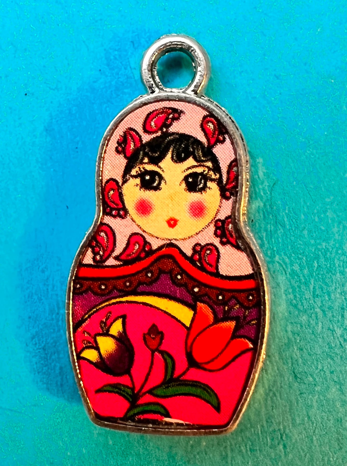 Delightful Russian Doll Enamel Charms / Pendants - 2.4cm tall - Choice of Colours