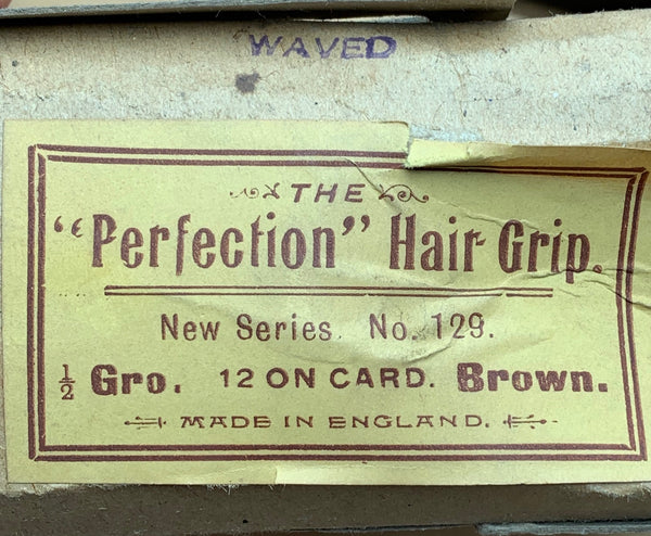 The "PERFECTION" HAIR GRIP for NEAT HAIRDRESSING 1940s Made in England