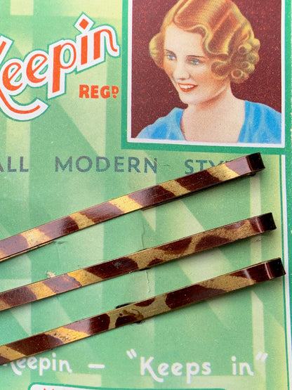 Effective Large "Keepin" 1930s HAIR GRIPS..for "ALL MODERN STYLES"