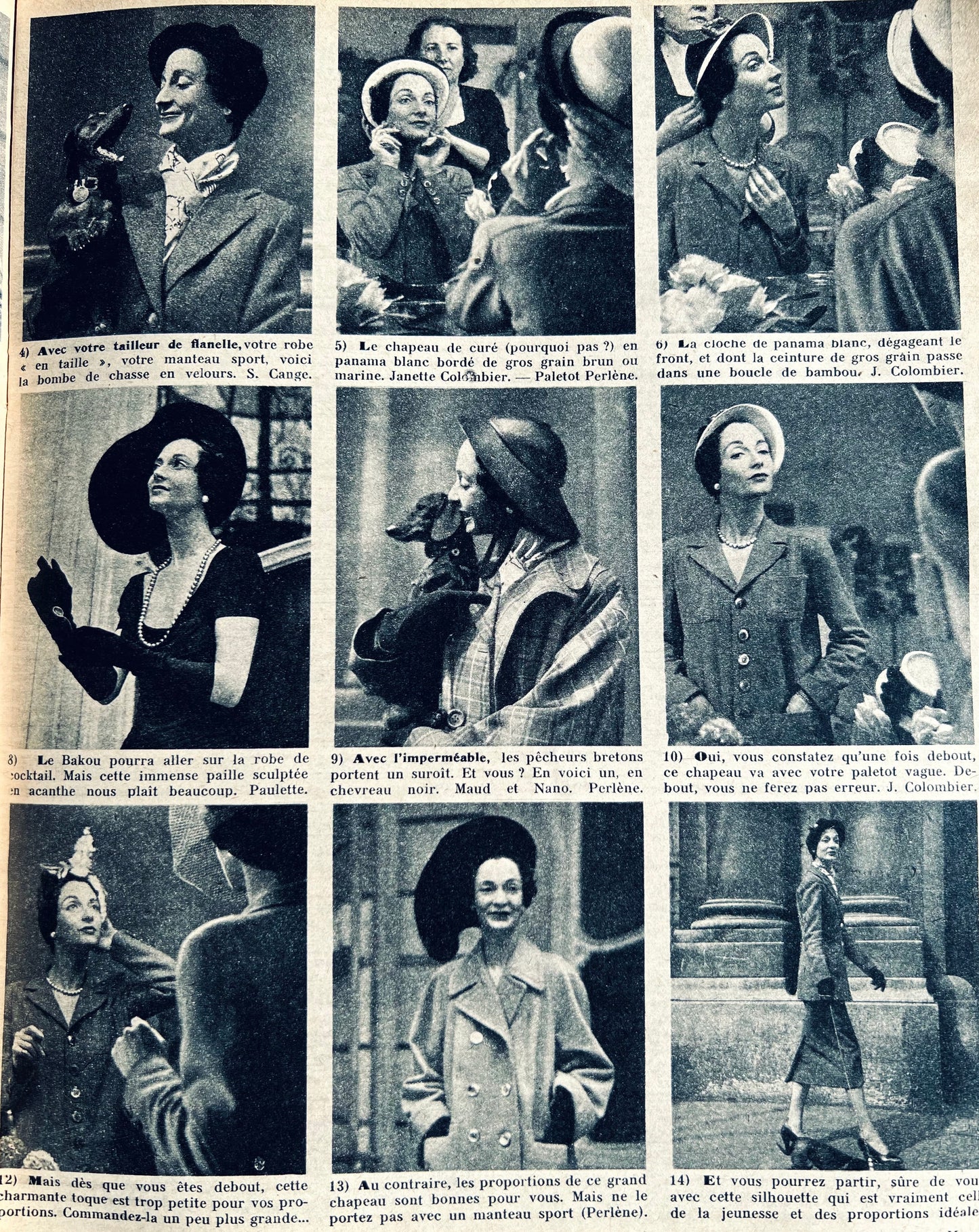 Cecile Aubry in April 1949 ELLE French Women's Magazine