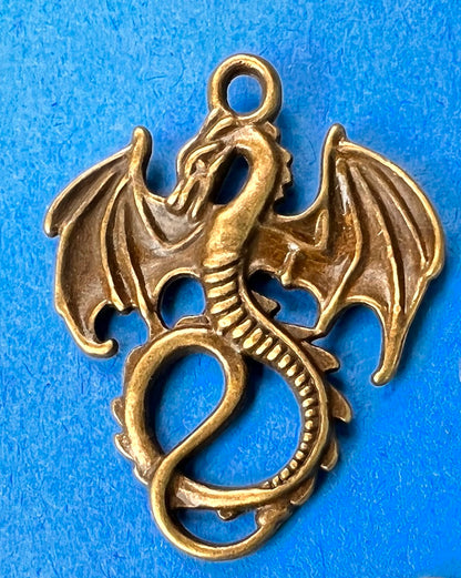 Confident Bronze 3.5cm Dragon Pendant