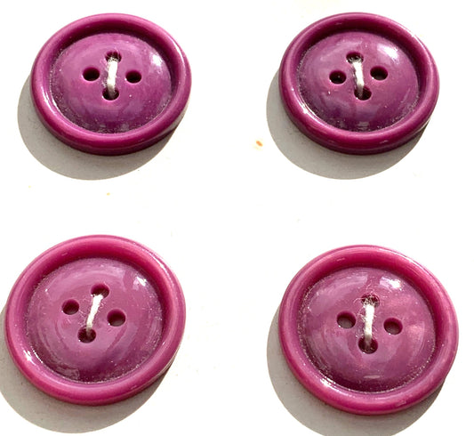 12 Intense Plum 2.2cm Vintage British Made Buttons