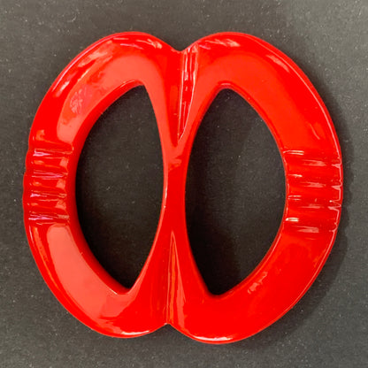 Bright Red 1940s  4cm Buckle - for 2.5cm Belt