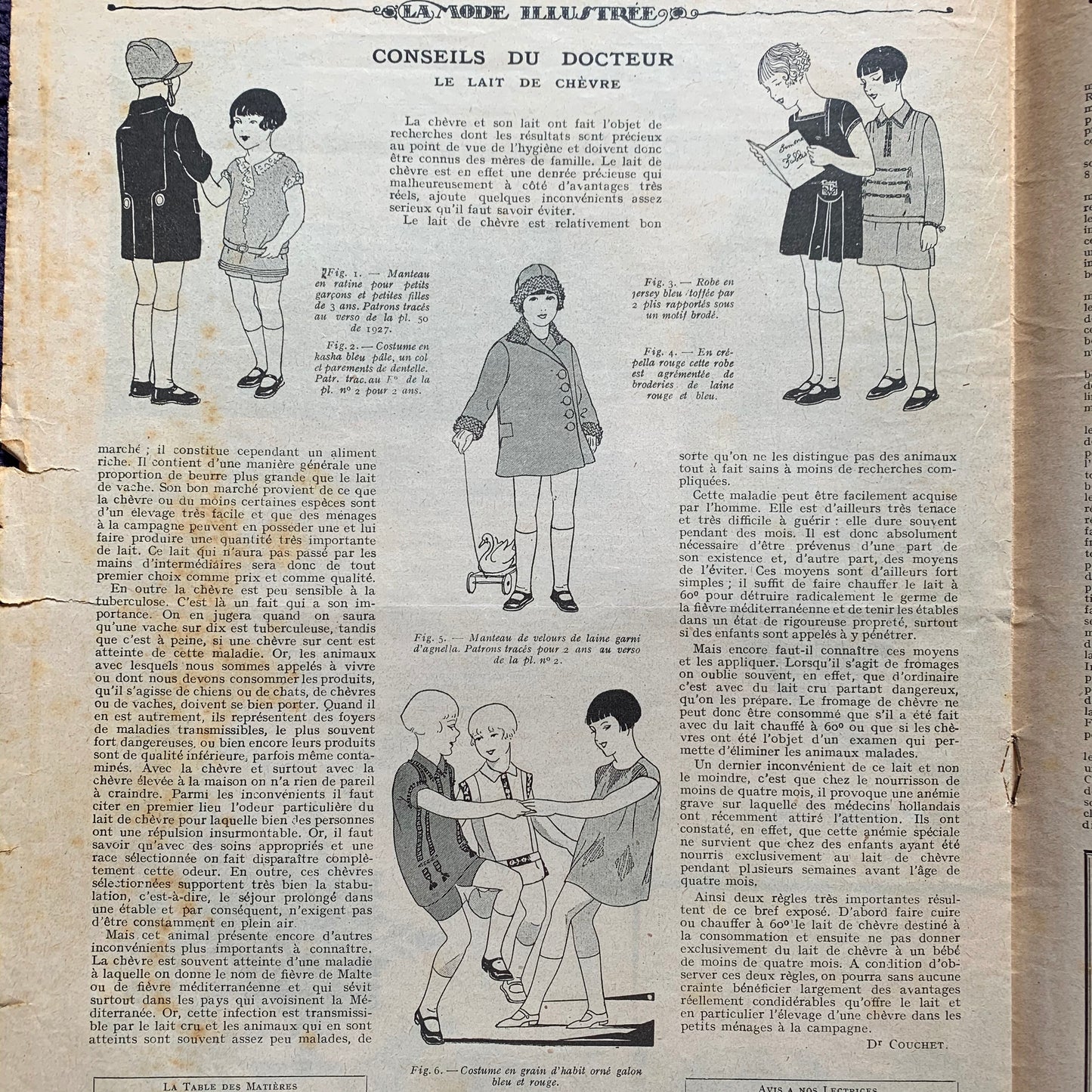 Hats and Furs in January 1928 French Fashion Paper La Mode Illustree