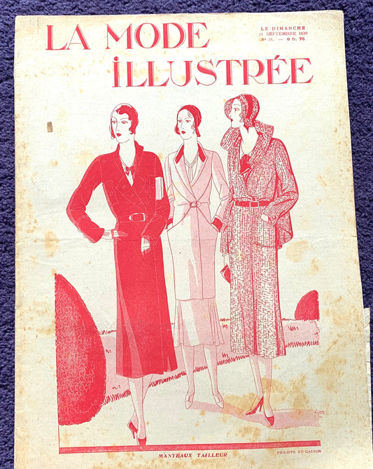 Brilliant hats in September 1930 French Fashion Paper La Mode Illustree