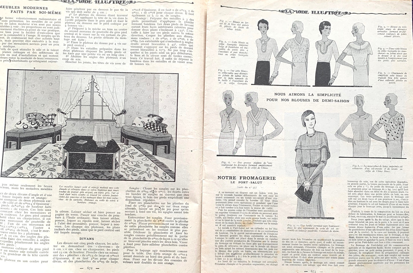 Brilliant hats in September 1930 French Fashion Paper La Mode Illustree
