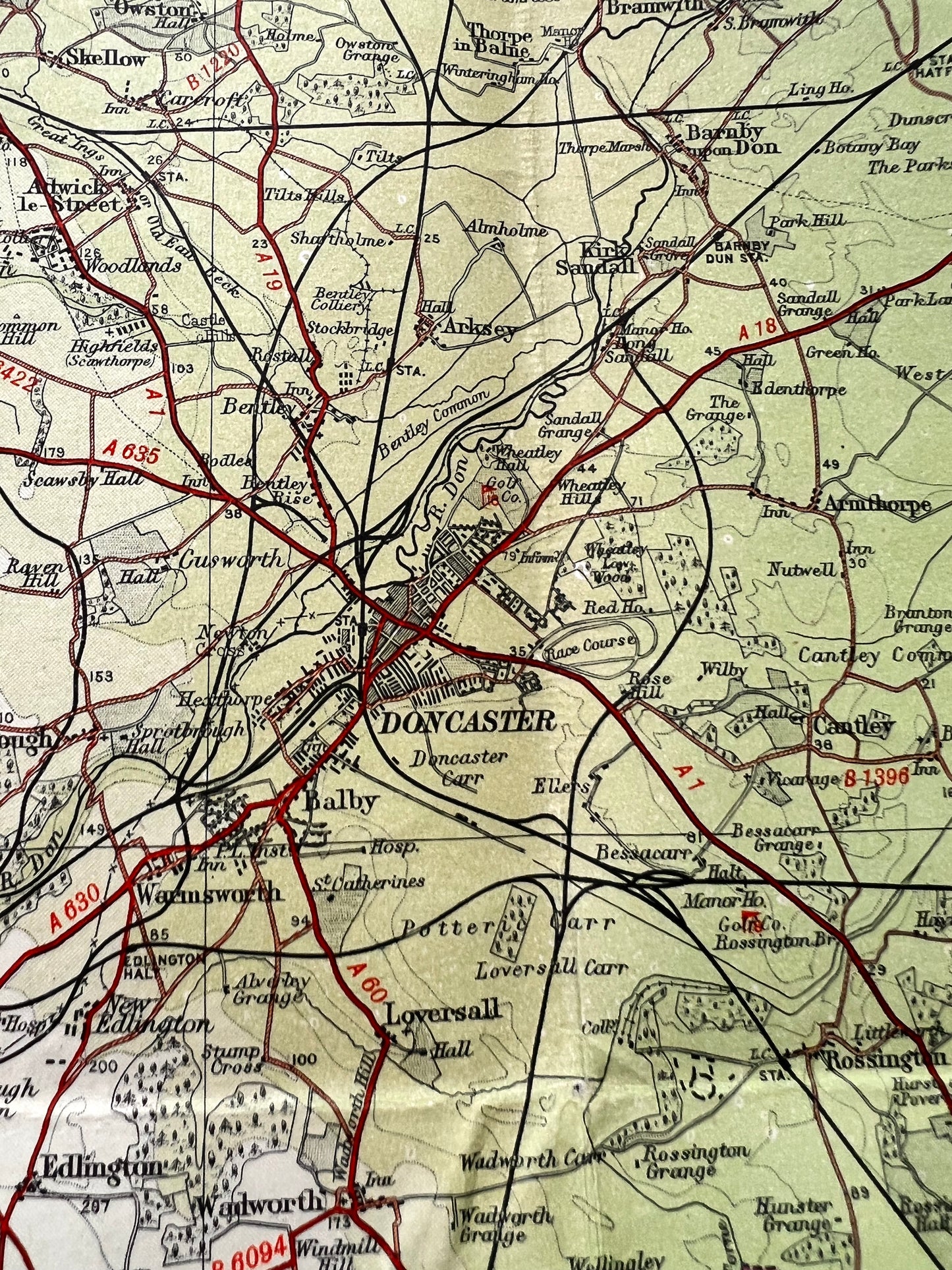 1940s PEAK DISTRICT Bartholomew's Map Sheet 29 incl Manchester