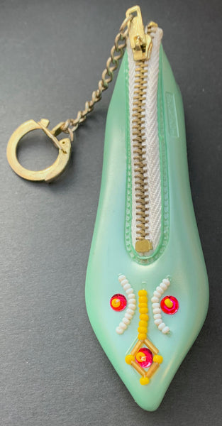 1960s Shoe Purse Keyrings ..for carrying around Very Small Things.