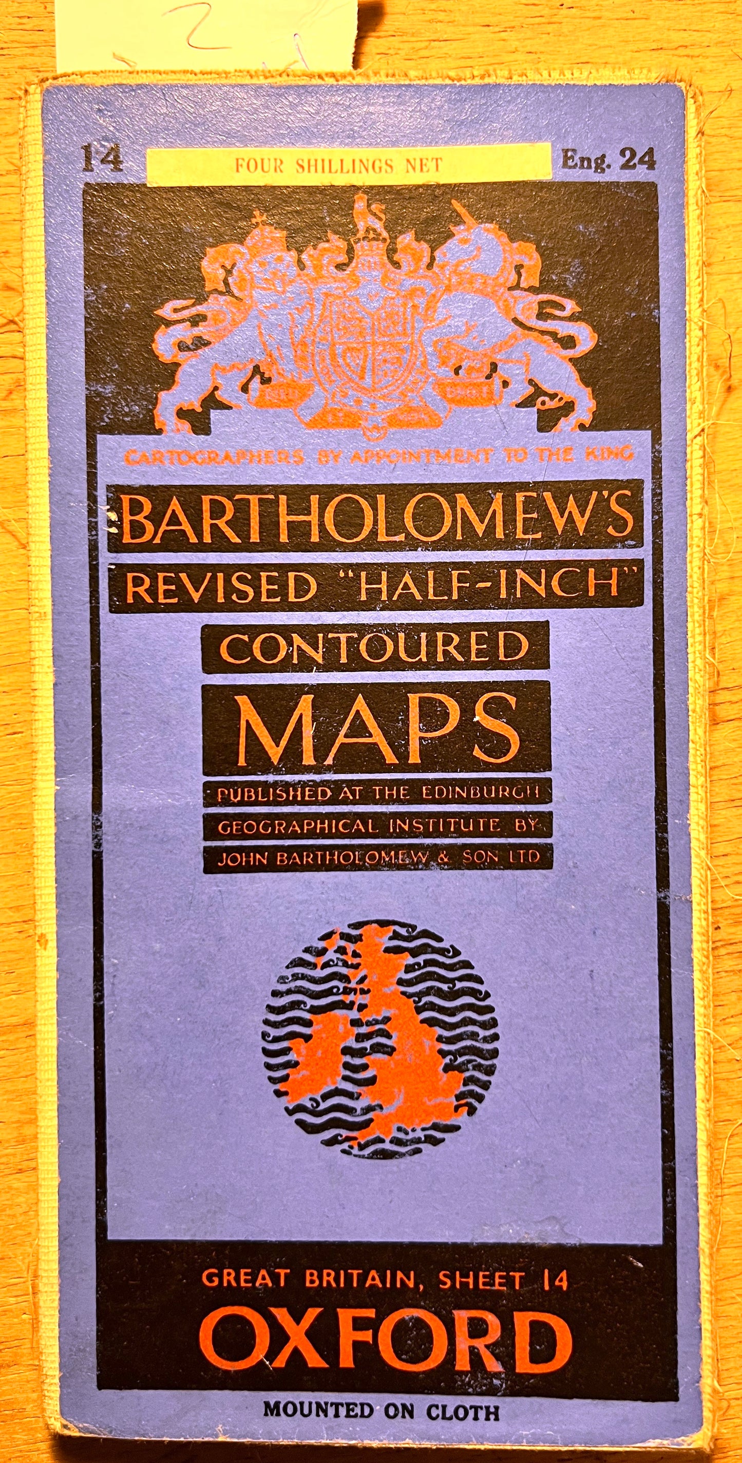 1930s/40s  Bartholomew's Map of OXFORD Sheet 14