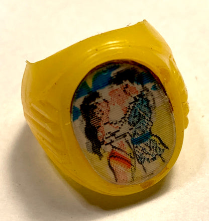 1960s RISQUE Lenticular Rings Can Can Burlesque