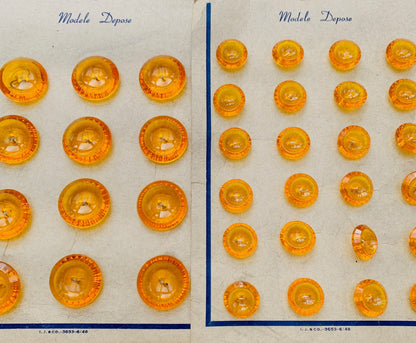 Bright Marmalade Orange Vintage French Buttons - 1cm, 1.5cm, 2cm or 2.2cm