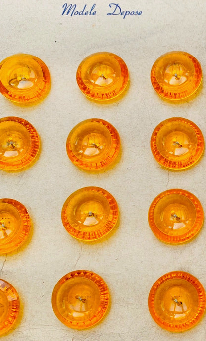 Bright Marmalade Orange Vintage French Buttons - 1cm, 1.5cm, 2cm or 2.2cm