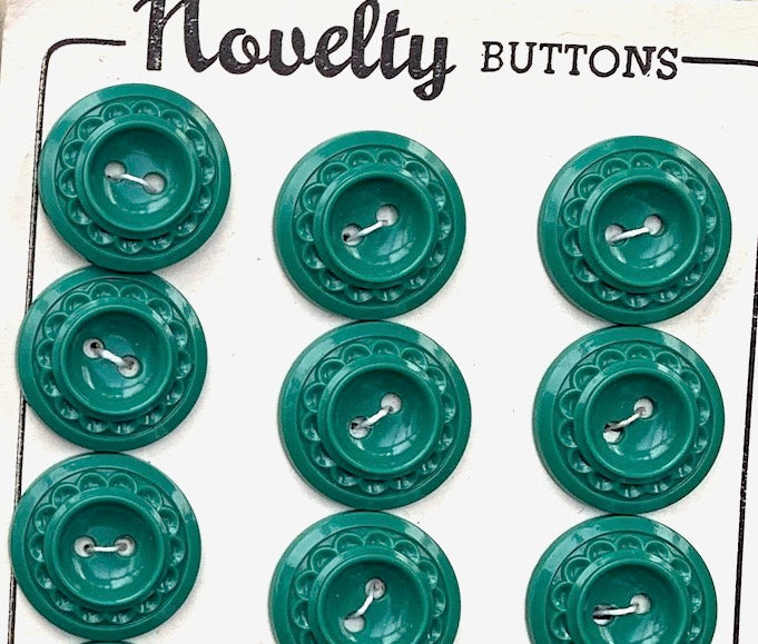 Gloriously Colourful Vintage 1.7cm Buttons - 6 loose or 12 on Original Card