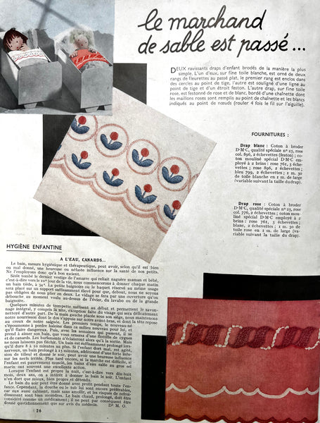 April 1937 French Fashion, Handicrafts, Home Magazine JEUX D'AIGUILLES
