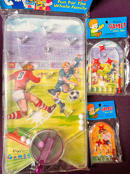 1970s Football Pinball Games 30cm, 12cm or 8.5cm tall Most Entertaining