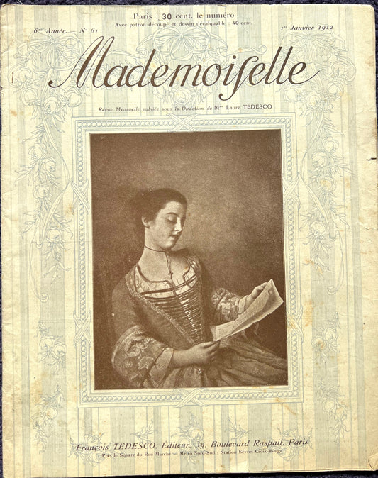 Hat and Bag Making in January 1912  French Review "Mademoiselle"