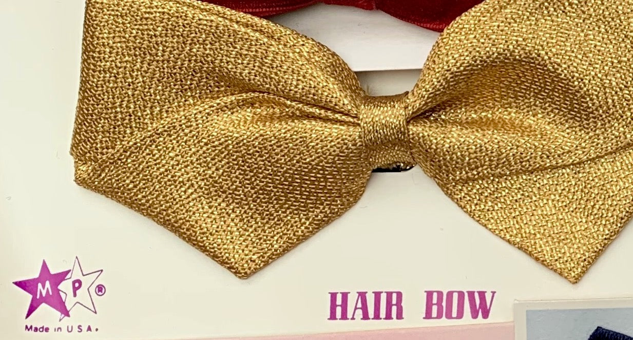 Very Big Very Gold Vintage Hair Bow