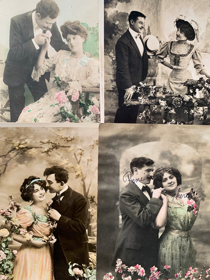 Lovely Dresses and Protestations of Undying Love on 4 old French Postcards circa 1910   (35)