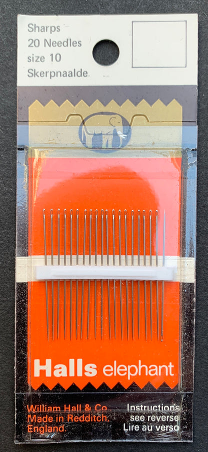 Quality Steel Nickel Plated Hand Sewing Needles sizes 7, 9 or 10