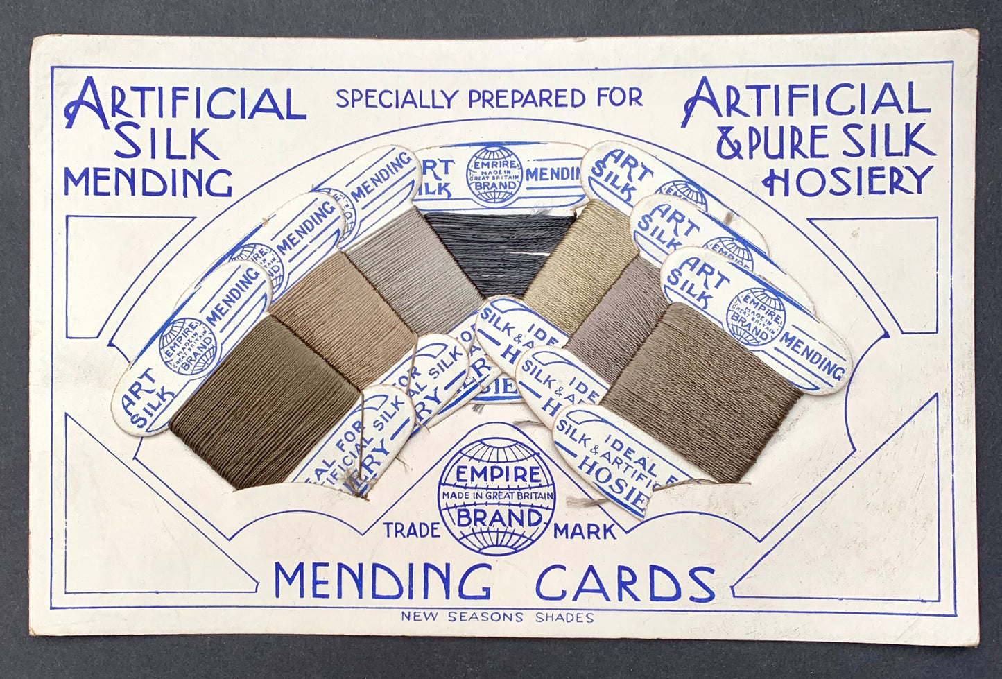 1920s Artificial Silk Hosiery Mending Card Made in Great Britain